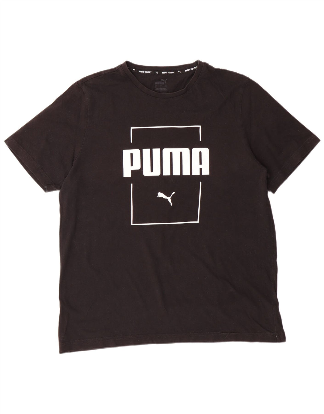 PUMA Grafisk T-shirt top til mænd, stor sort