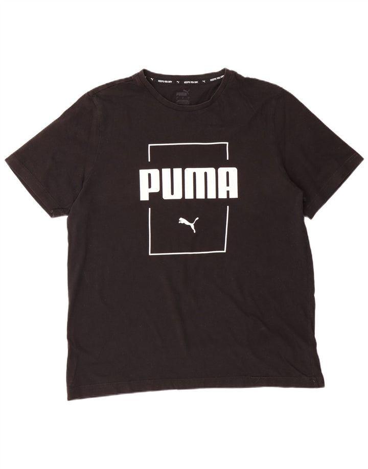PUMA Grafisk T-shirt top til mænd, stor sort