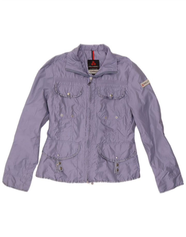 PEUTEREY Womens Utility Jacket UK 12 Medium Purple Nylon