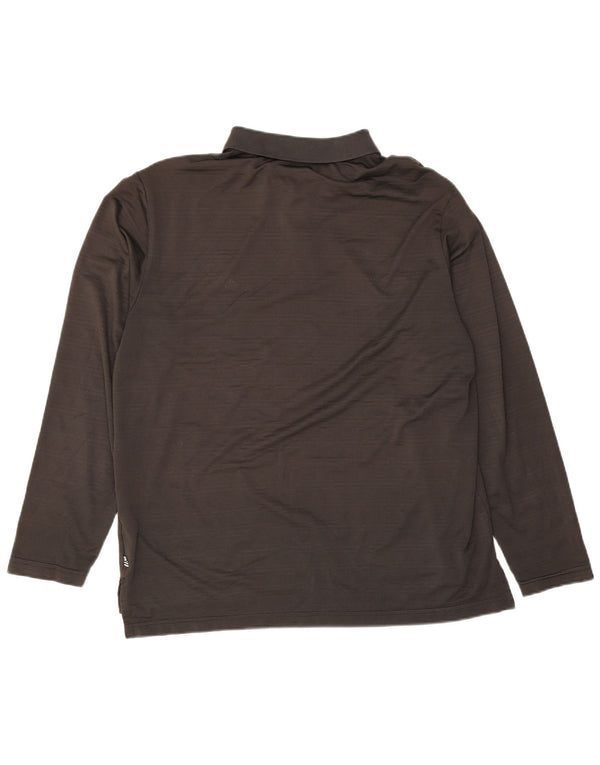 Adidas Langærmet Polo Shirt til mænd XL Sort Polyester
