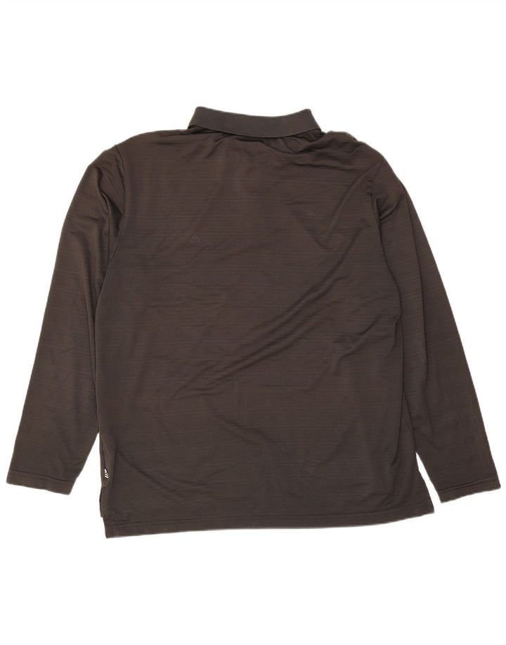Adidas Langærmet Polo Shirt til mænd XL Sort Polyester
