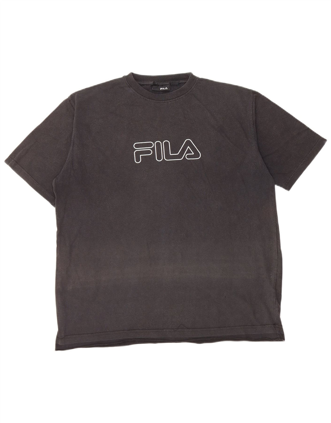 Fila Dame Grafisk T-Shirt Top UK 16 Stor Sort
