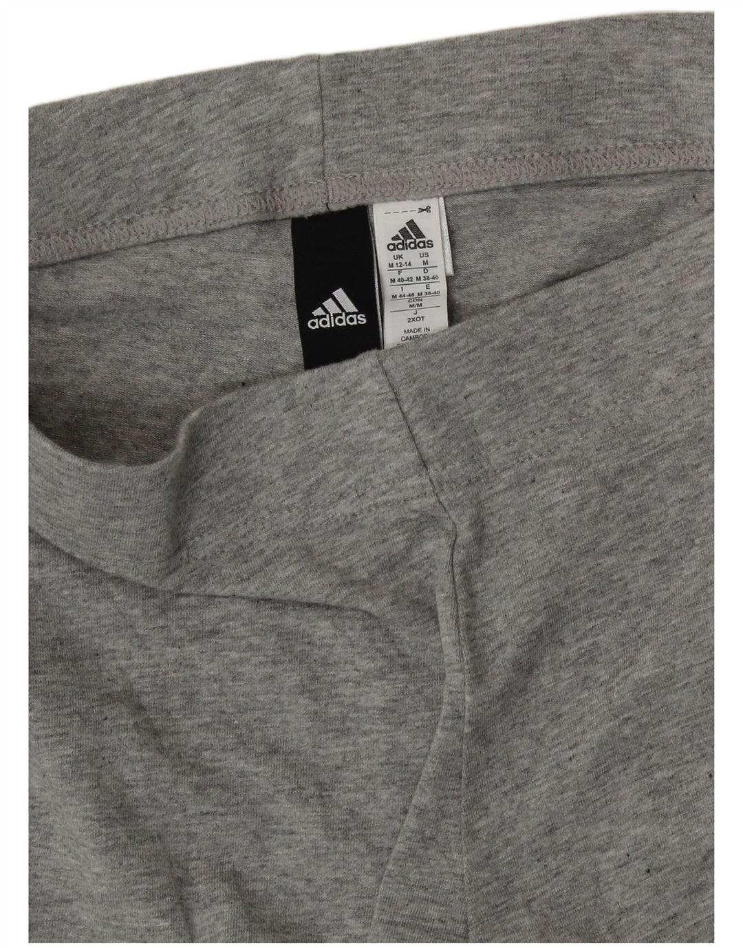 ADIDAS Grafiske Leggings til kvinder UK 12/14 Medium Grey Bomuld