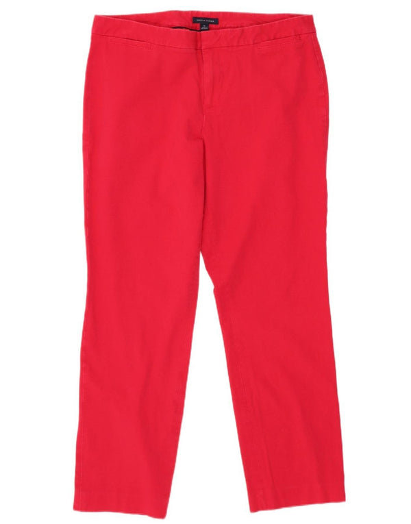 Tommy Hilfiger Dame Crop Chino Bukser US 10 Large W30 L26 Rød Bomuld