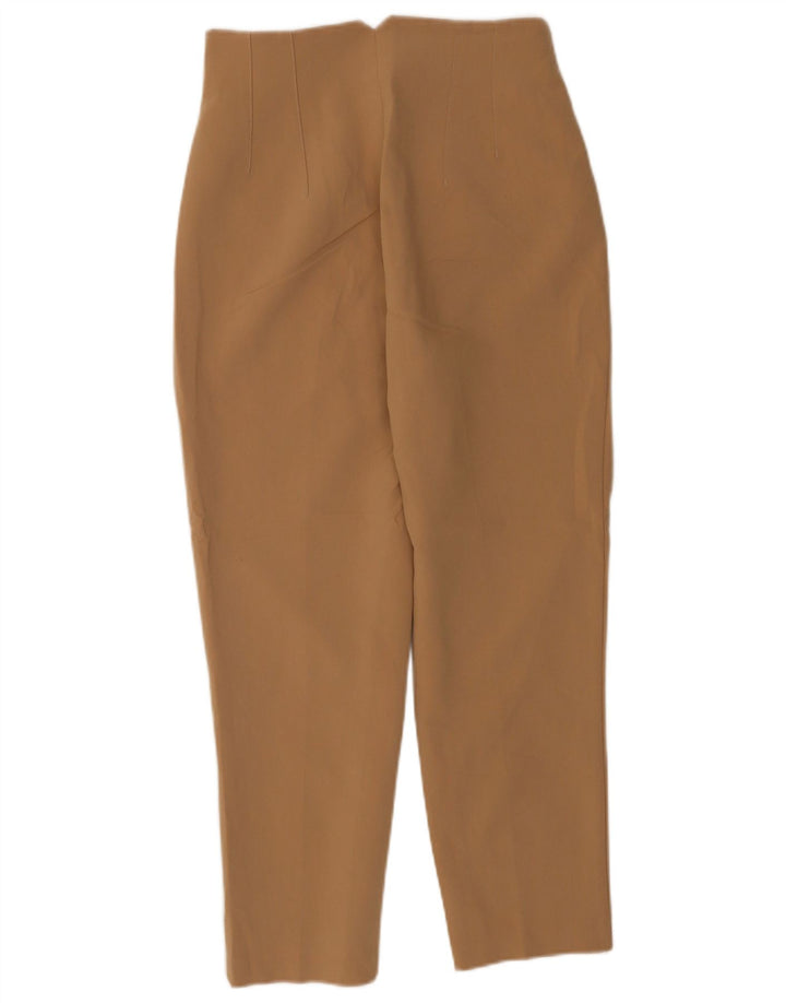 Zara koniske fritidsbukser til kvinder, små W26 L26 brun polyester