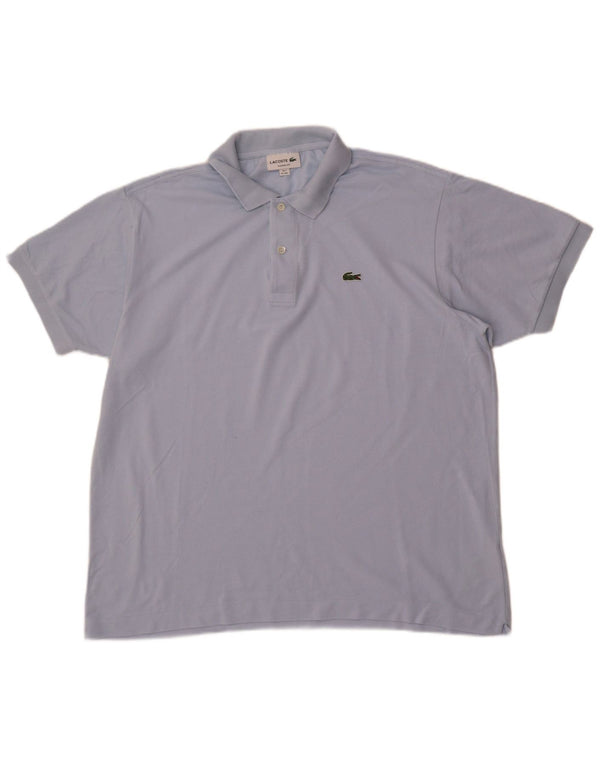 Lacoste Herre Classic Fit Polo Shirt Størrelse 7 2XL Blå Bomuld