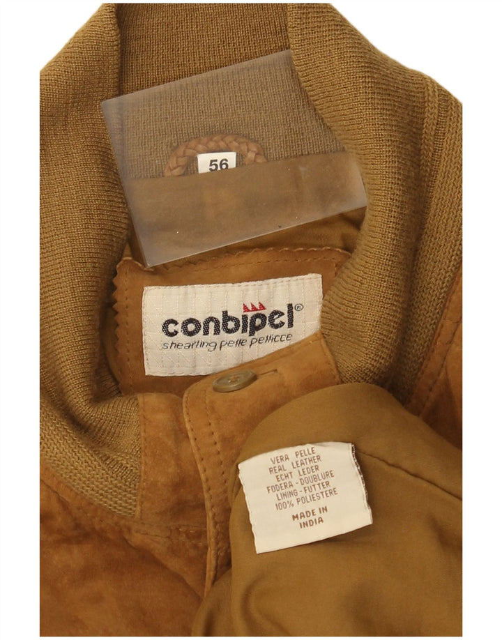 Conbipel Herre Ruskind Bomber Jacket IT 56 2XL Beige Læder