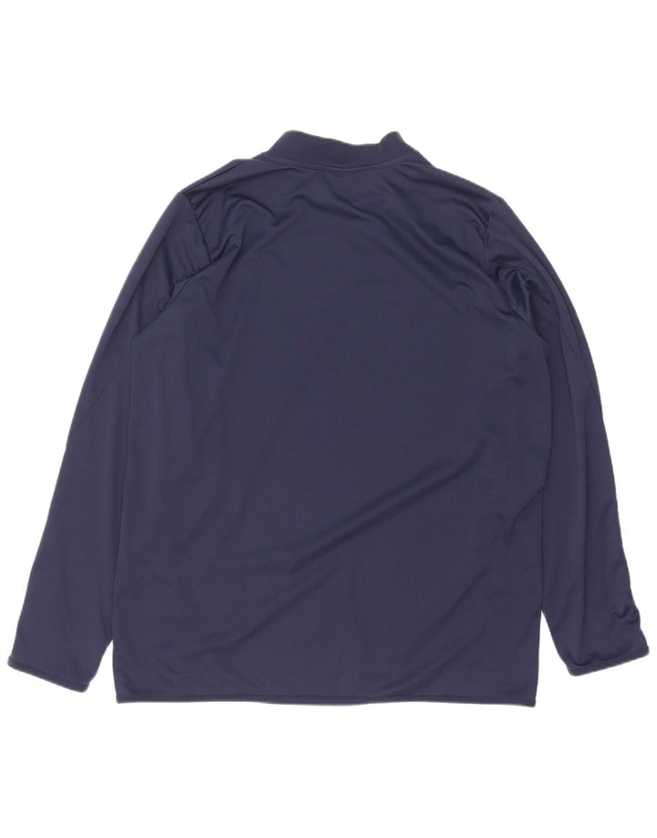 Diadora Herre Top Langærmet XL Navy Blue Colourblock Polyester