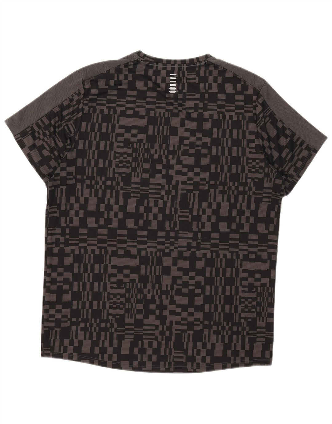 Under Armour Herre Heat Gear T-Shirt Top Stor Sort Geometrisk Polyester