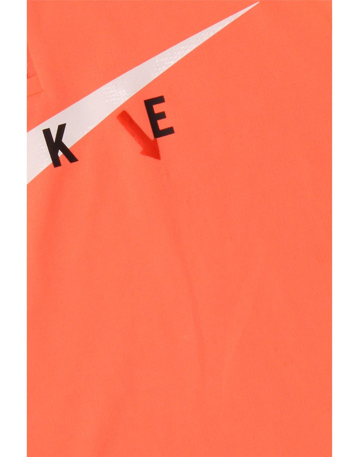 Nike Dame Dri Fit Grafisk Pullover Træningsdragt Top UK 10 Lille Orange
