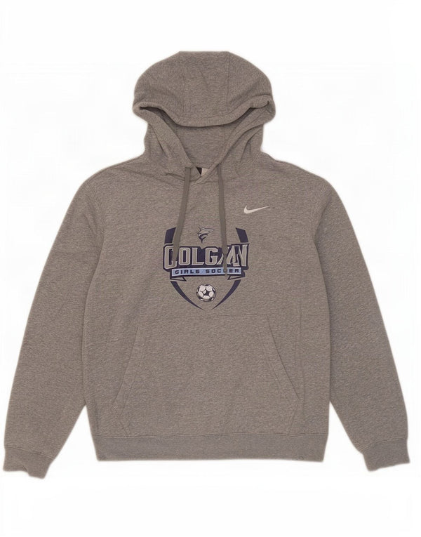 Nike Womens Colgan Girls Soccer Hoodie Jumper UK 14 Medium Grey Flecked