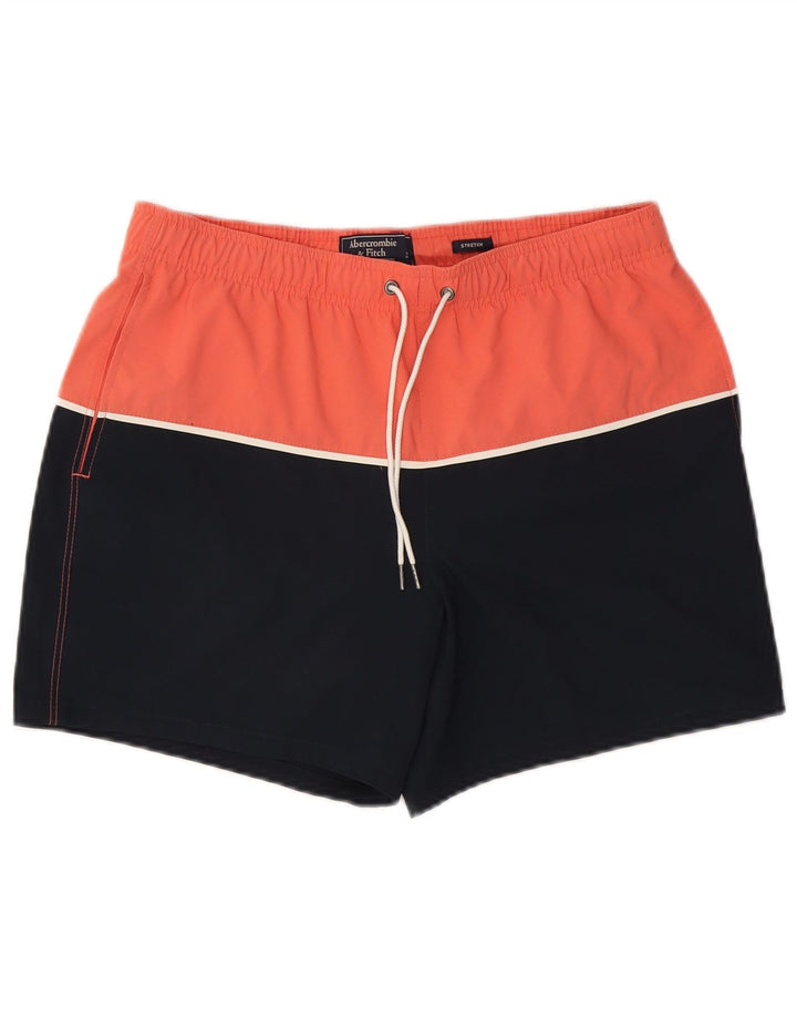 Abercrombie & Fitch Badeshorts til mænd Medium Navy Blue Colourblock