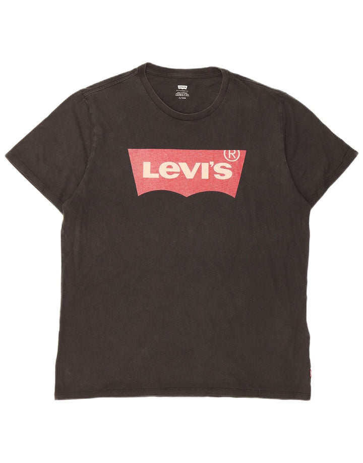 Levi's Herre grafisk T-shirt top XL sort bomuld
