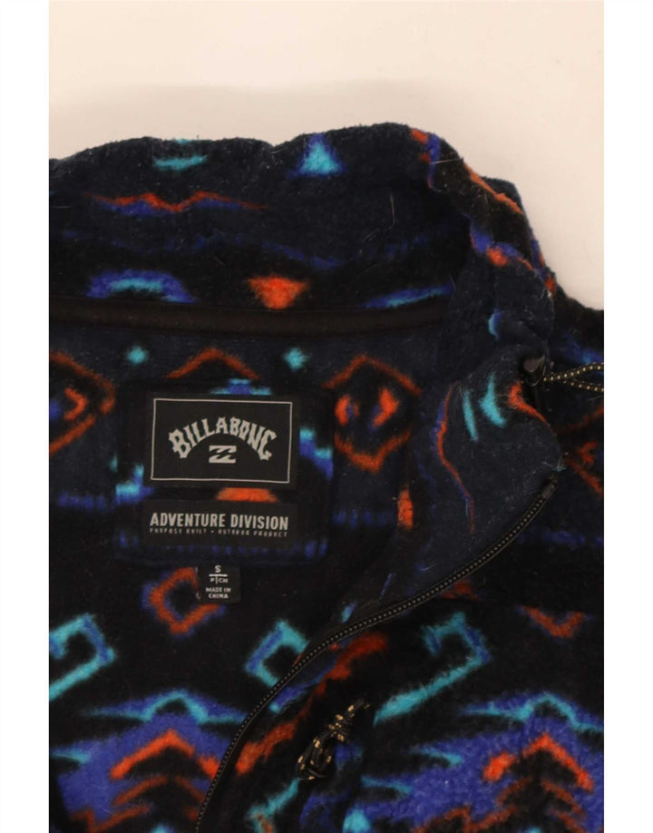 Billabong Herre lynlås hals Fleece Jumper lille marineblå Fair Isle Polyester