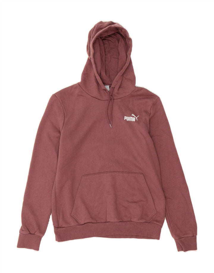 PUMA Womens Hoodie Jumper UK 14 Medium Maroon Cotton Vintage Puma and Second-Hand Puma from Messina Hembry 