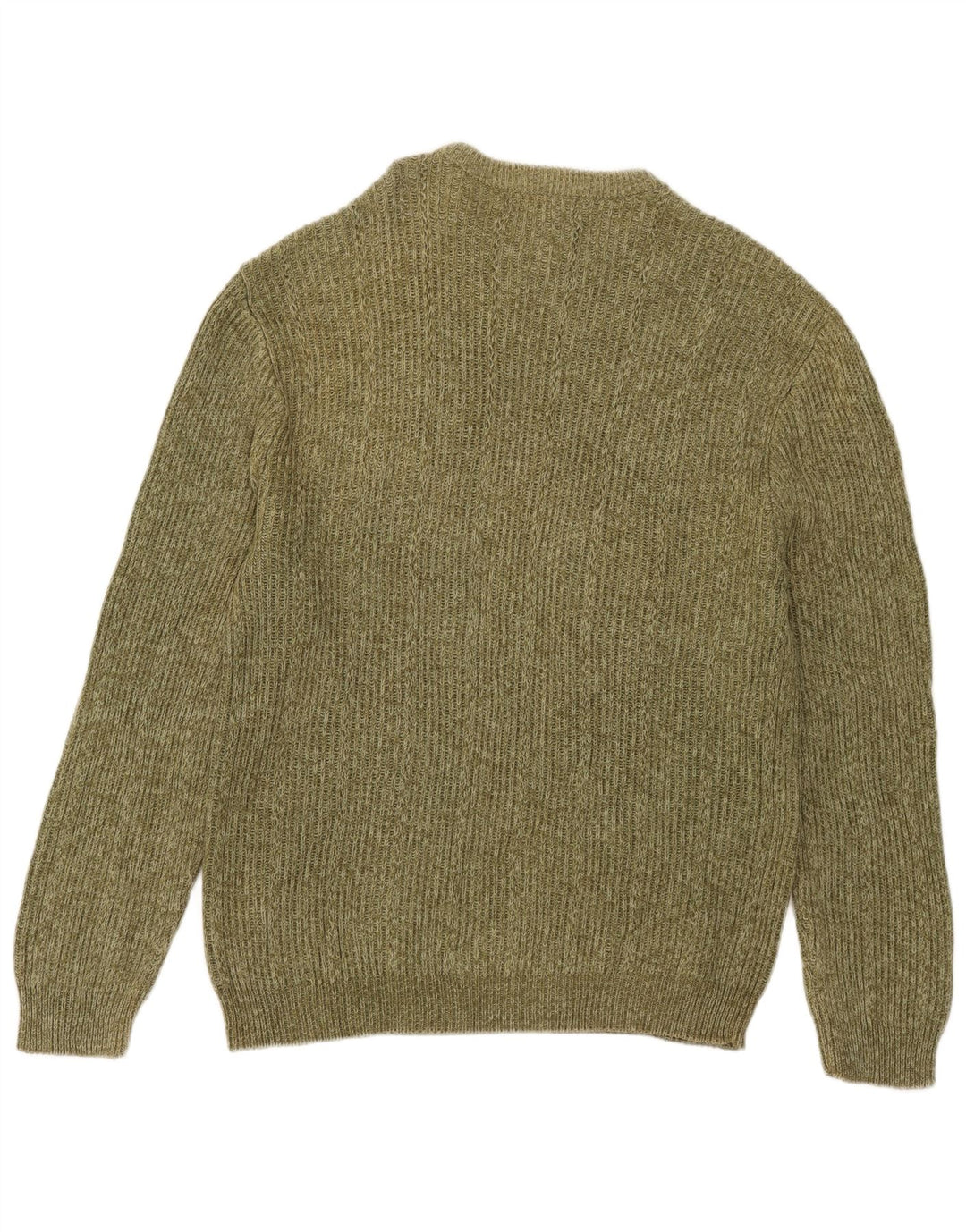 Chaps Herre Crew Neck Jumper Sweater Stor Grøn Flecked Bomuld