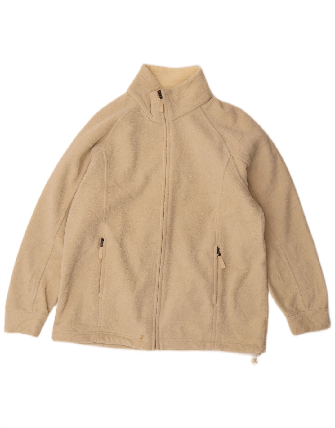 Marks & Spencer Fleecejakke til kvinder UK 14 Stor Beige Polyester