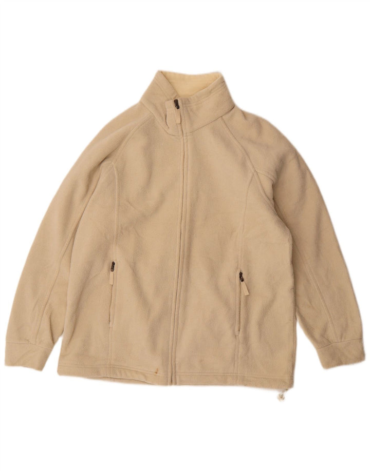 Marks & Spencer Fleecejakke til kvinder UK 14 Stor Beige Polyester