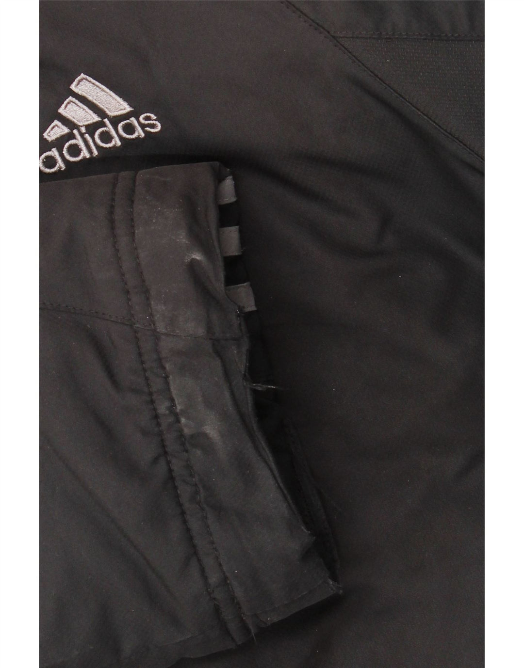 ADIDAS Herre Windbreaker Jacket UK 40 Large Black Polyester