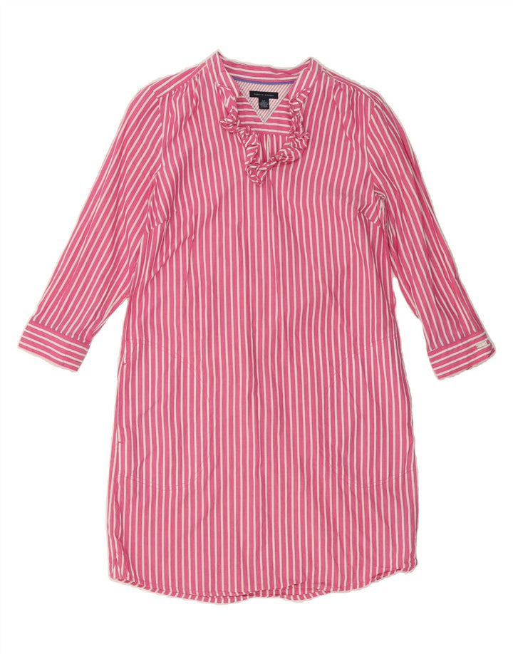 TOMMY HILFIGER Womens 3/4 Sleeve Basic Dress UK 10 Small Pink Pinstripe Vintage Tommy Hilfiger and Second-Hand Tommy Hilfiger from Messina Hembry 