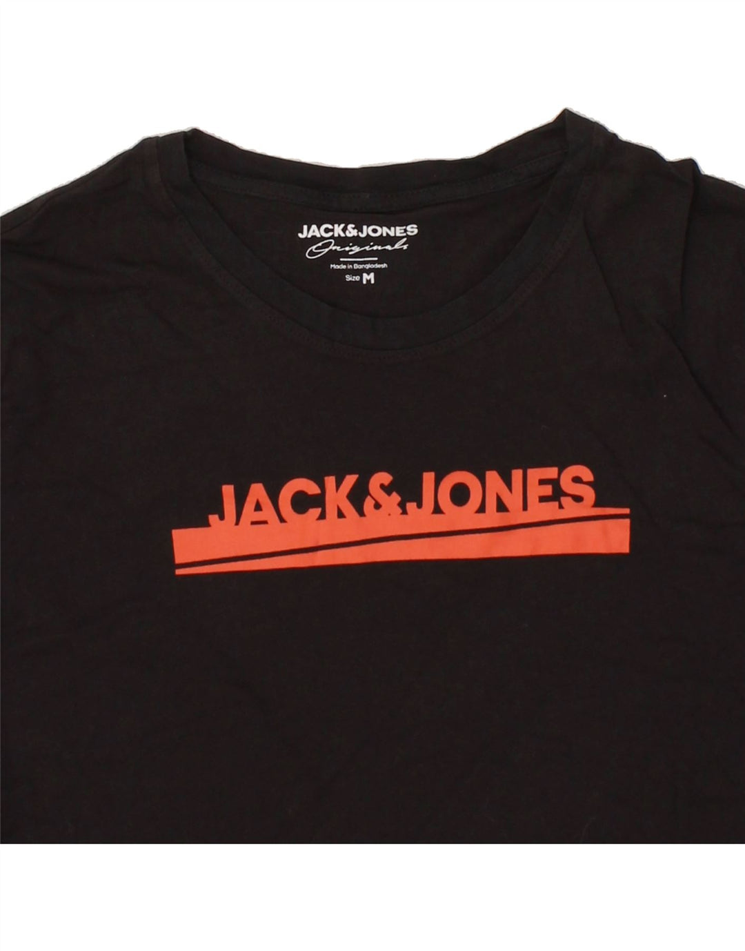 JACK & JONES Mens Graphic T-Shirt Top Medium Black Cotton Vintage Jack & Jones and Second-Hand Jack & Jones from Messina Hembry 