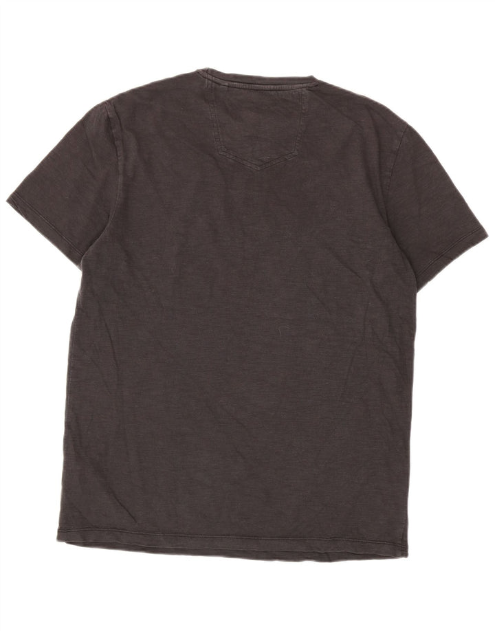 Fat Face Herre grafisk T-shirt Top Medium Sort Bomuld