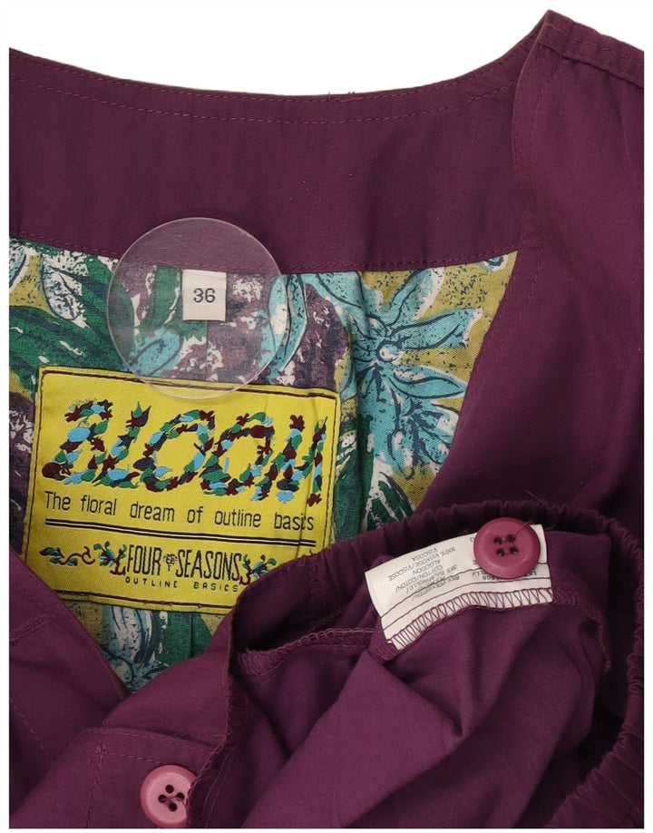 Vintage oversize jakke til kvinder EU 36 lille lilla polyester