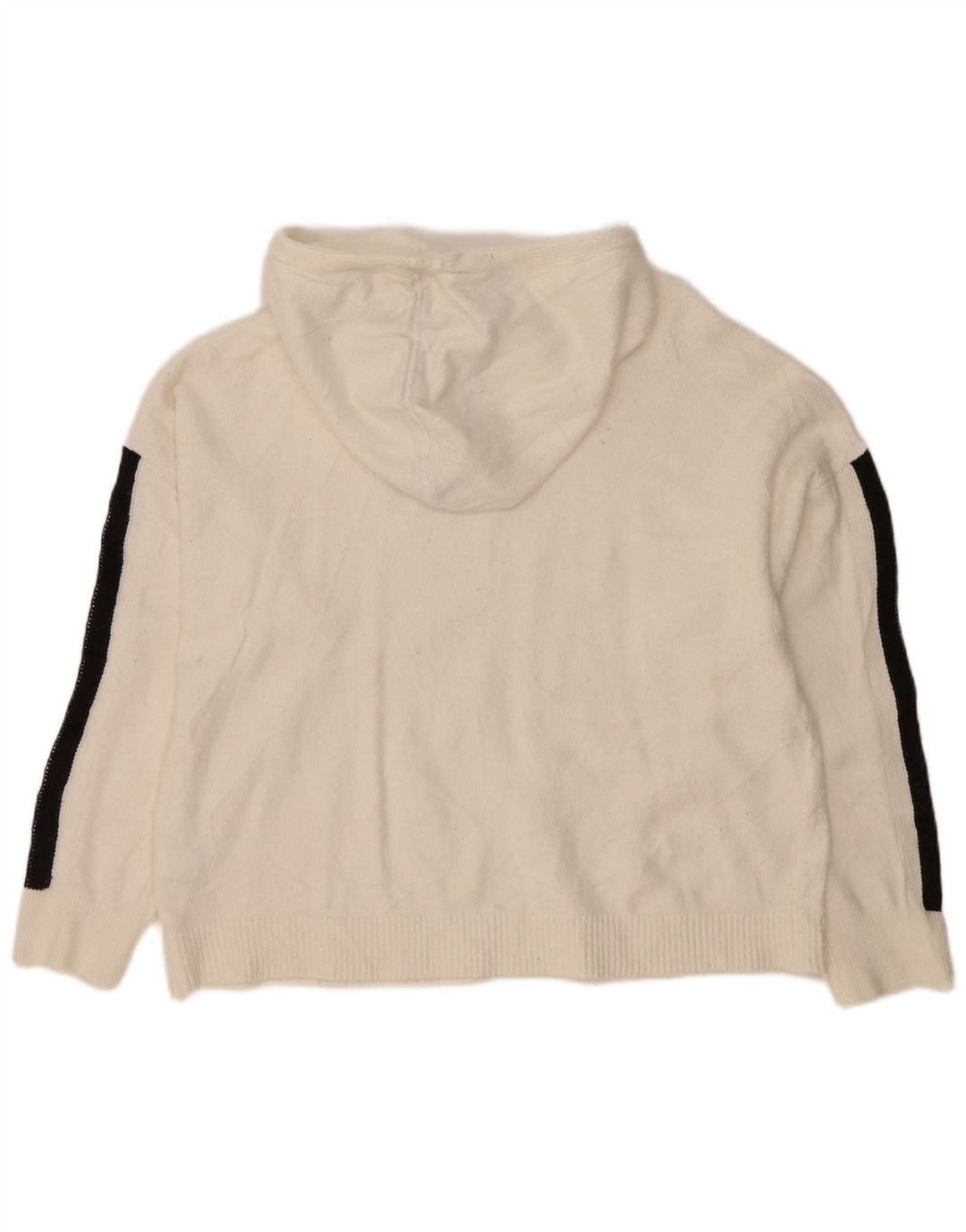 Tommy Hilfiger Dame Oversized Crop Jumper Sweater UK 14 Medium White