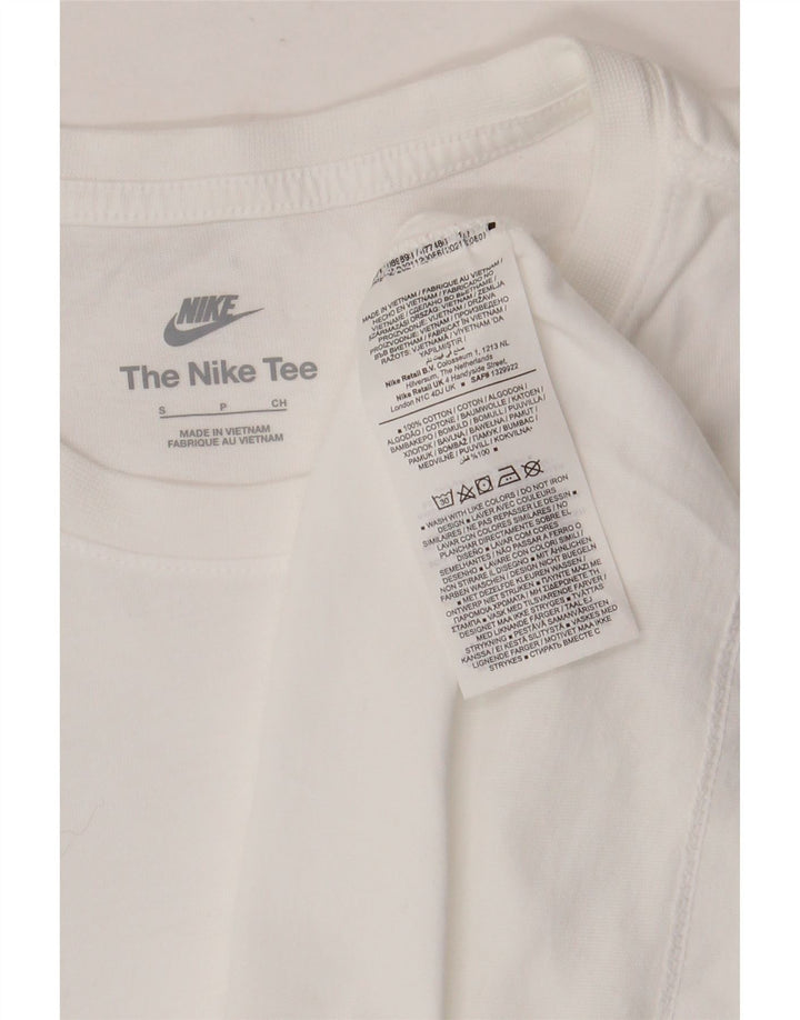 Nike T-shirt top til mænd, lille hvid bomuld