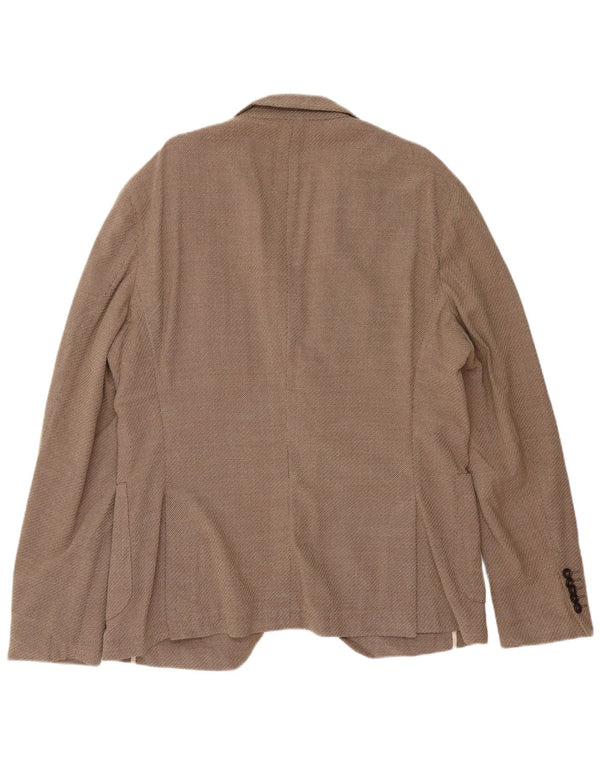 Hugo Boss Herre Slim Fit 2-knaps blazerjakke EU 56 3XL Brun Virgin Wool