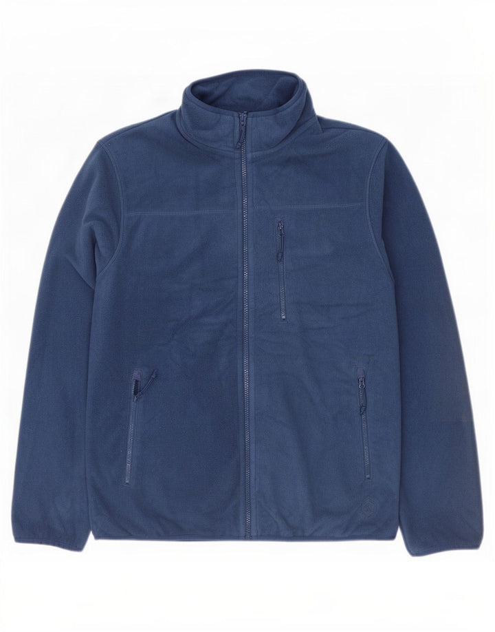 Marks & Spencer Fleecejakke til mænd UK 38 Medium Blue Polyester