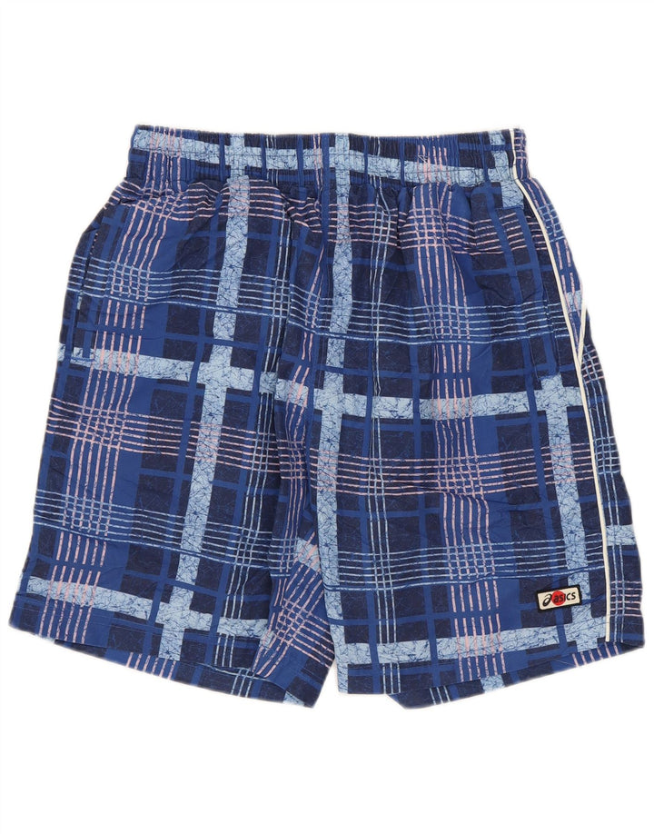ASICS Badeshorts til mænd Små blå ternet polyester