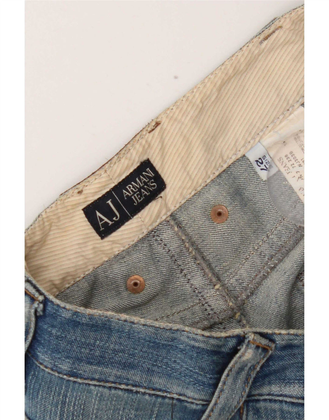Armani Dame Straight Jeans W27 L31 Blå Bomuld