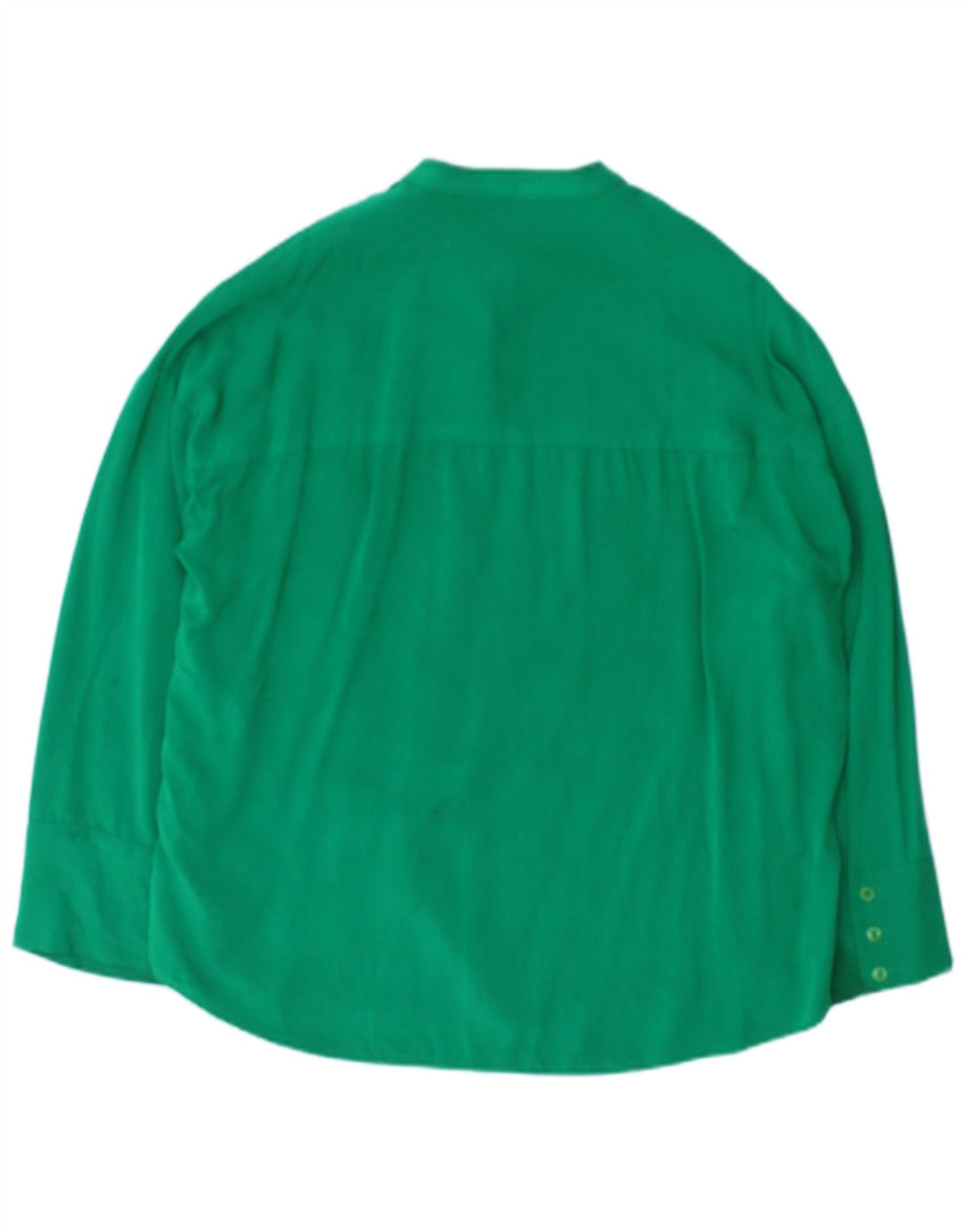 Zara Oversized skjortebluse til kvinder UK 10 Lille grøn viskose