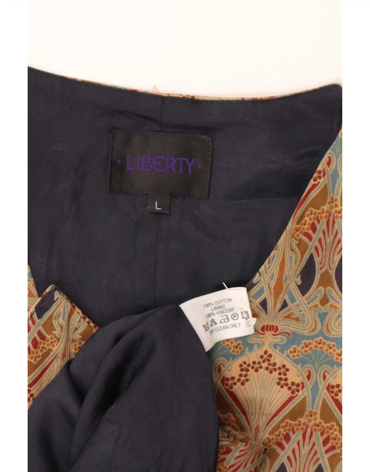 Liberty herrevest Stor beige blomstret bomuld