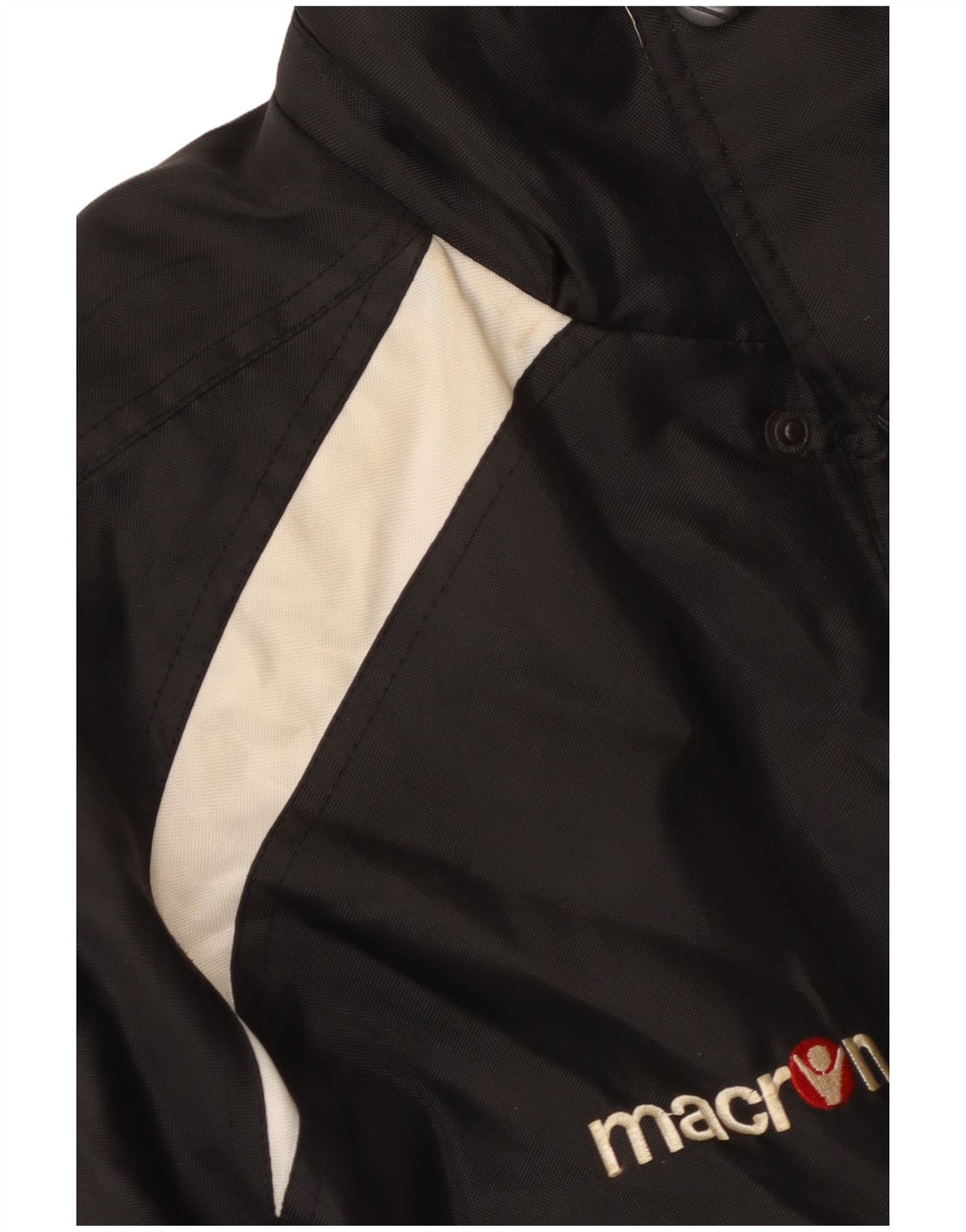 Macron Herre Graphic Windbreaker Coat UK 36 Small Black Colourblock
