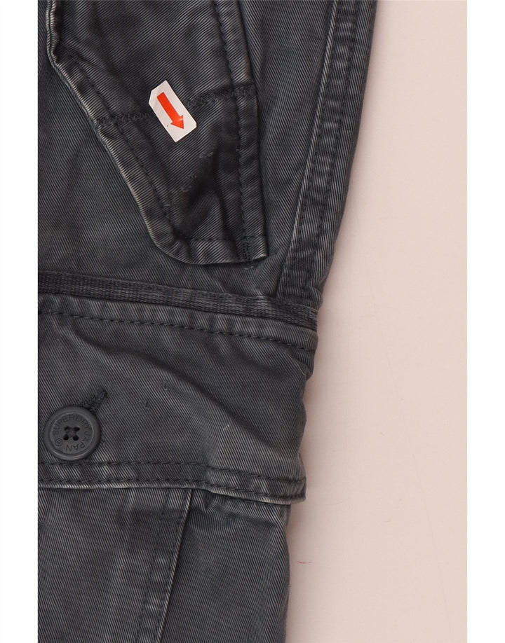 SUPERDRY Herre Cargo Shorts Medium W32 Grå Bomuld