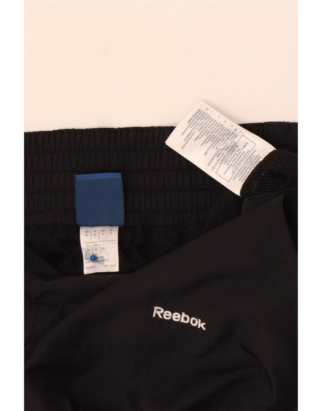 Reebok Træningsdragtsbukser til kvinder UK 12 Medium Sort Polyester