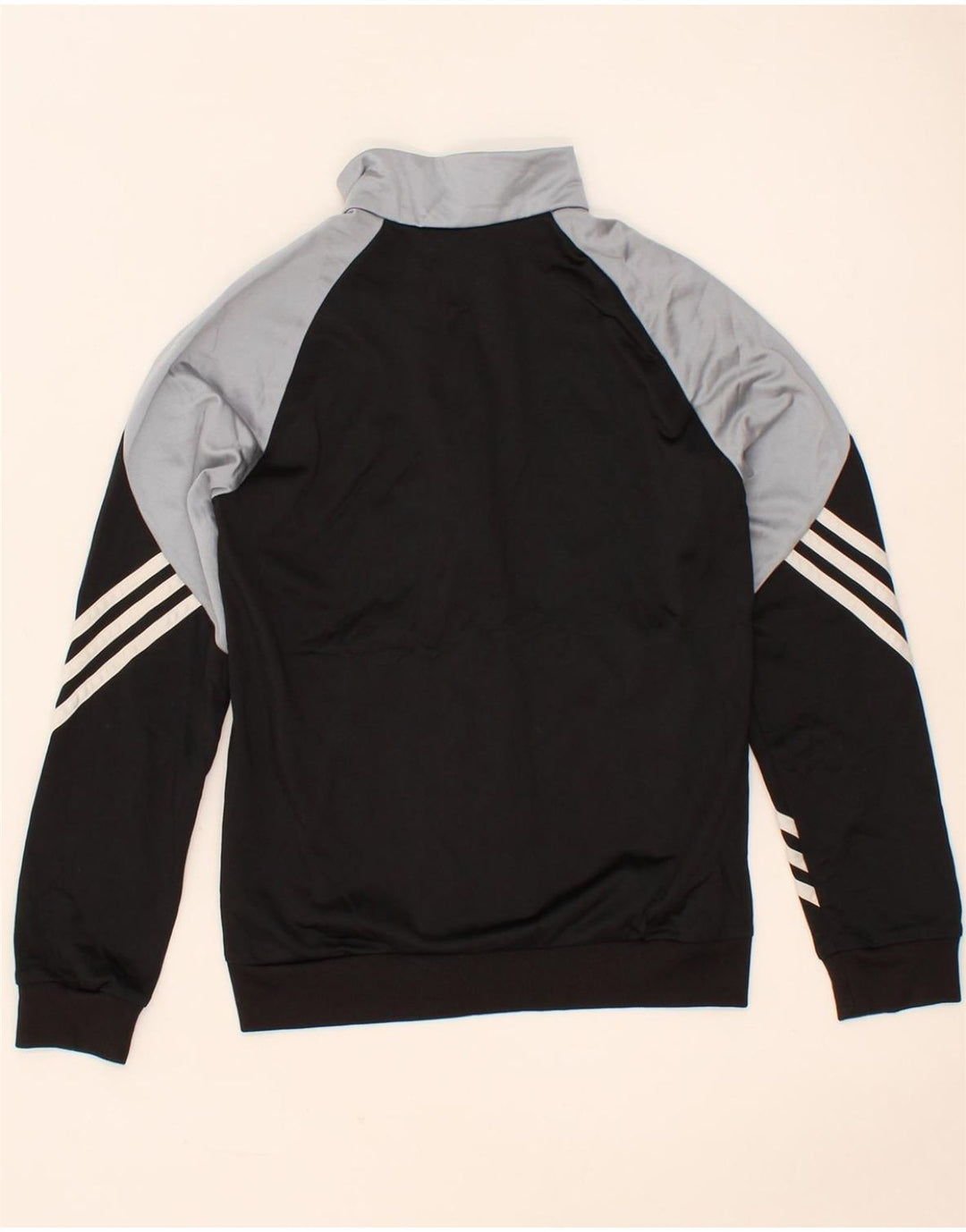ADIDAS Boys Tracksuit Top Jacket 11-12 Years Large Black Colourblock Vintage Adidas and Second-Hand Adidas from Messina Hembry 