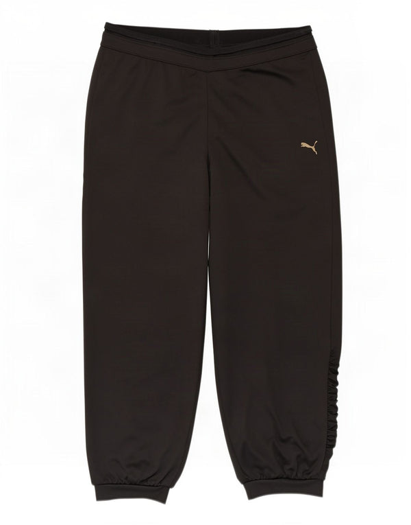 Puma Dame Capri Træningsdragt Bukser Joggers UK 12 Medium Sort