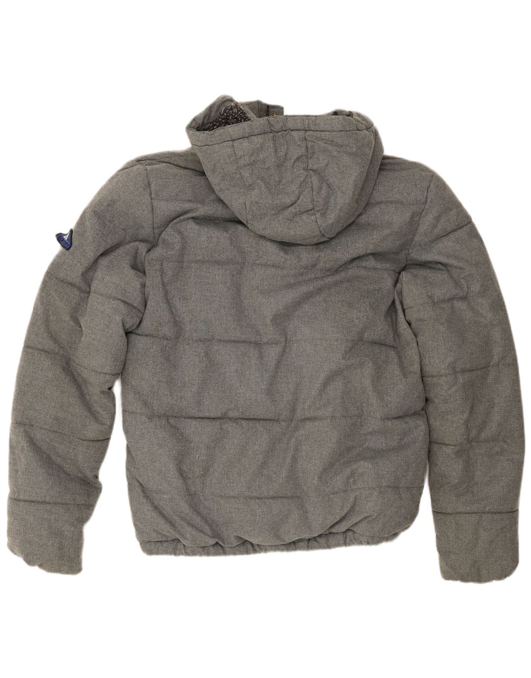 Superdry Polstret jakke med hætte til mænd UIK 38 mellemgrå polyester