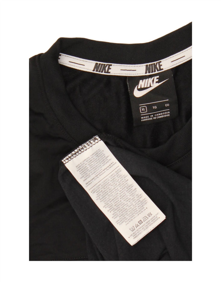 Nike grafisk T-shirt top til mænd XL sort bomuld