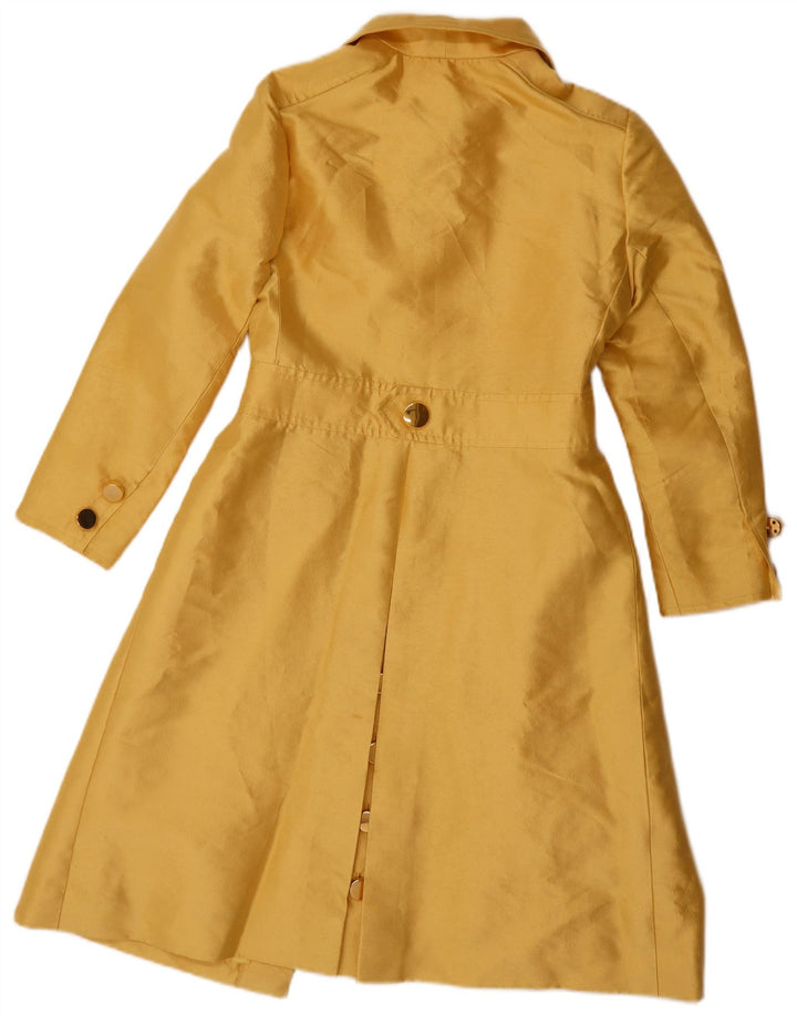 Vintage Dame Overfrakke UK 8 Lille Gul
