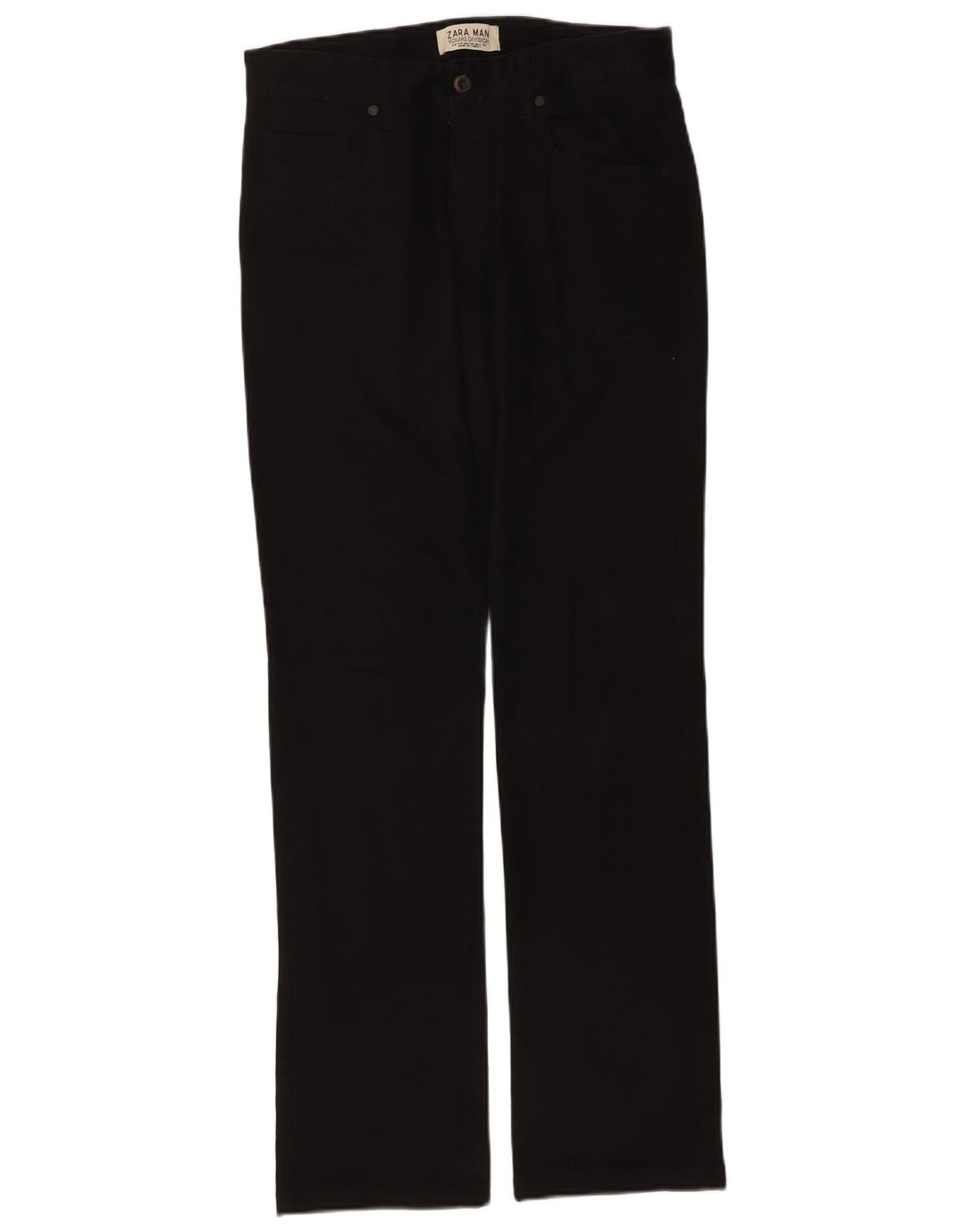 Zara Straight Jeans til mænd EU 38 Small W30 L32 Sort Bomuld