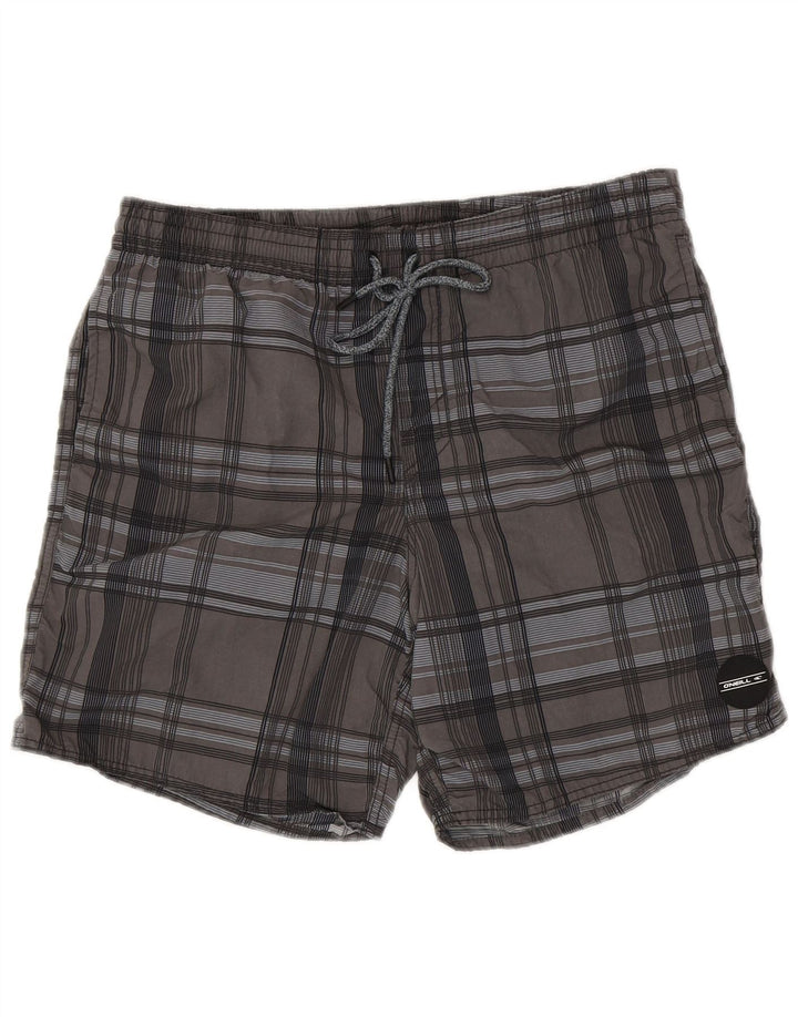 O'Neill Badeshorts til mænd mellemgrå ternet polyester