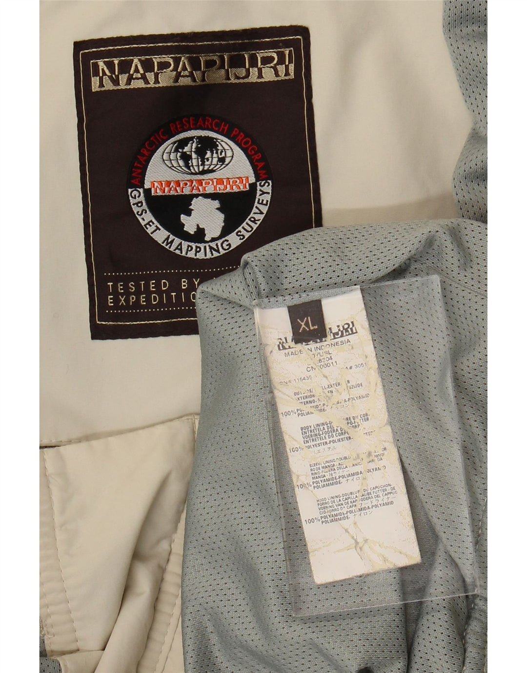 NAPAPIJRI Mens Bomber Jacket UK 42 XL Grey Polyamide