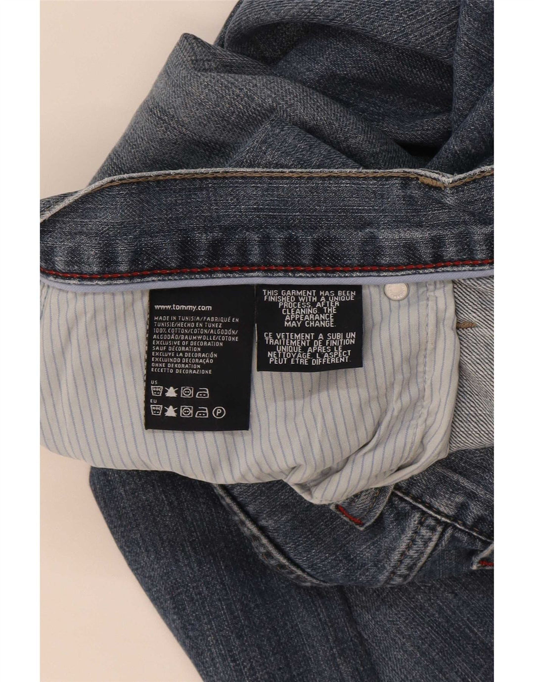 Tommy Hilfiger Straight Jeans til mænd W38 L34 Blå Bomuld