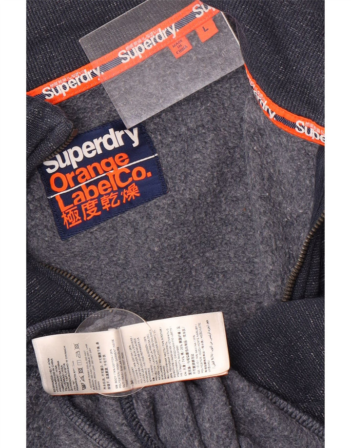 Superdry Træningsdragt Topjakke til mænd Stor marineblå flækket bomuld