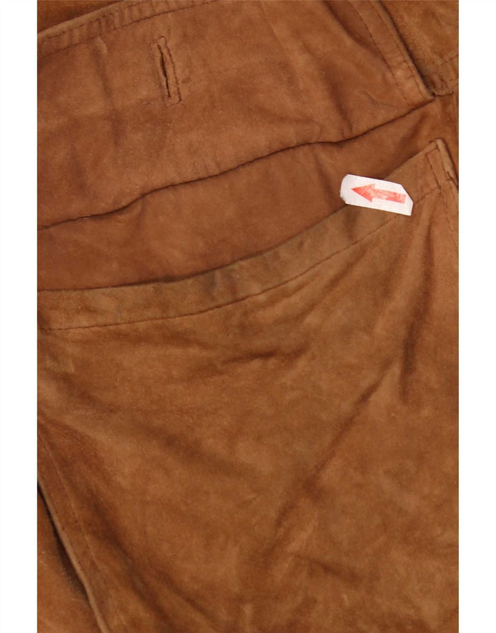 Vintage herre ruskind bomberjakke UK 42 XL brunt læder