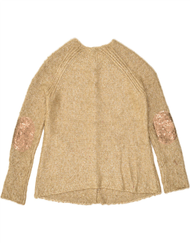 BENETTON Girls Cardigan Sweater 7-8 Years Medium Beige Polyamide | Vintage Benetton | Thrift | Second-Hand Benetton | Used Clothing | Messina Hembry 